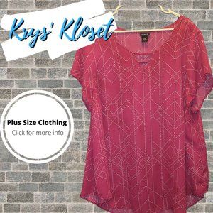 Torrid - Pink & White polka dot top - size 3